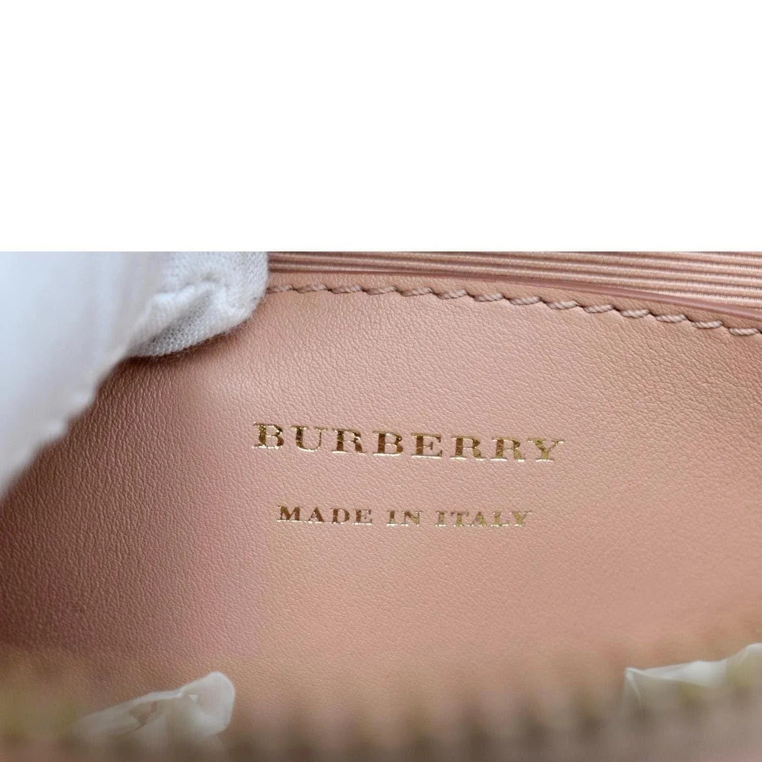 Pre-owned BURBERRY 1983 Knight Check Link Crossbody Camera Bag Light Pink