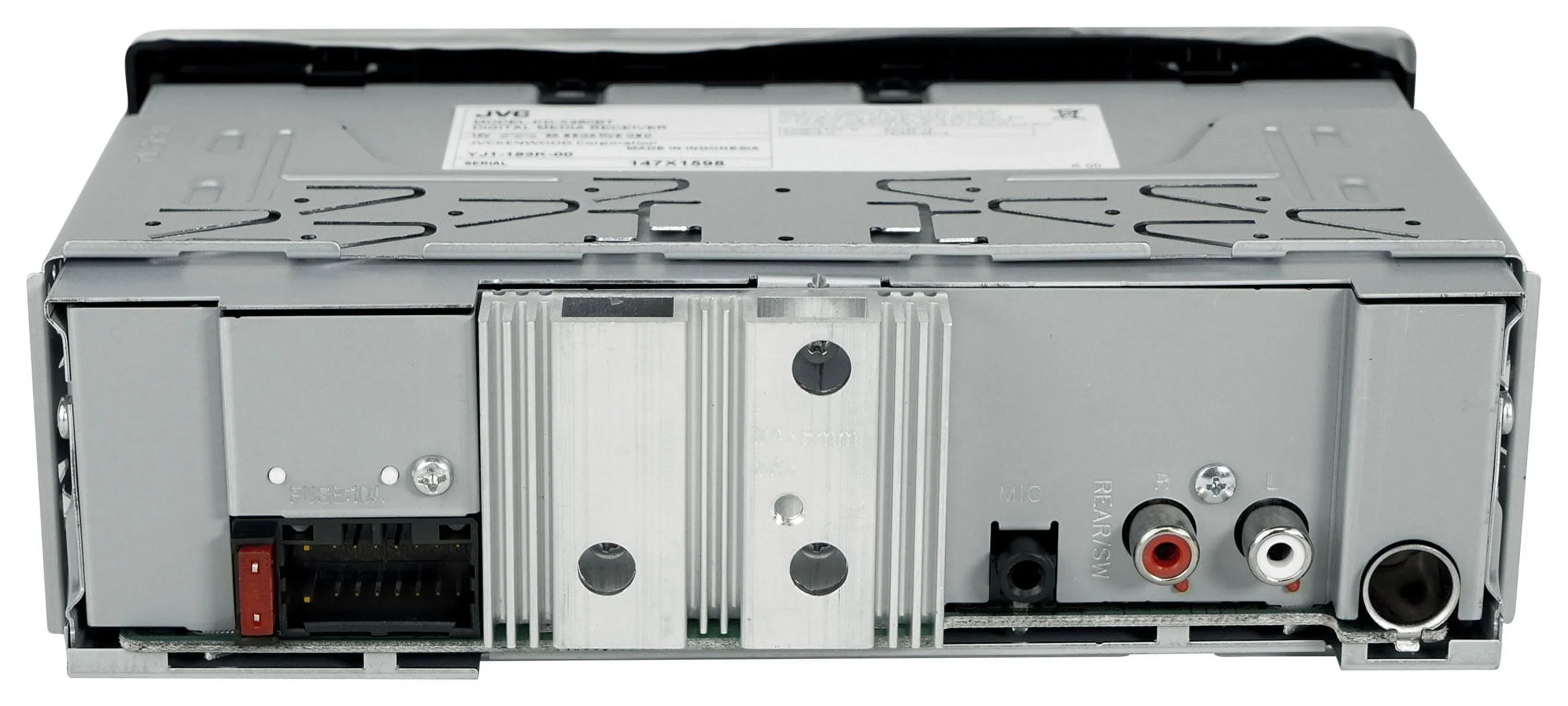 JVC KD-X280BT Car In-Dash Unit, Single-DIN Digital Media Receiver with Bluetooth, KD-X280BT