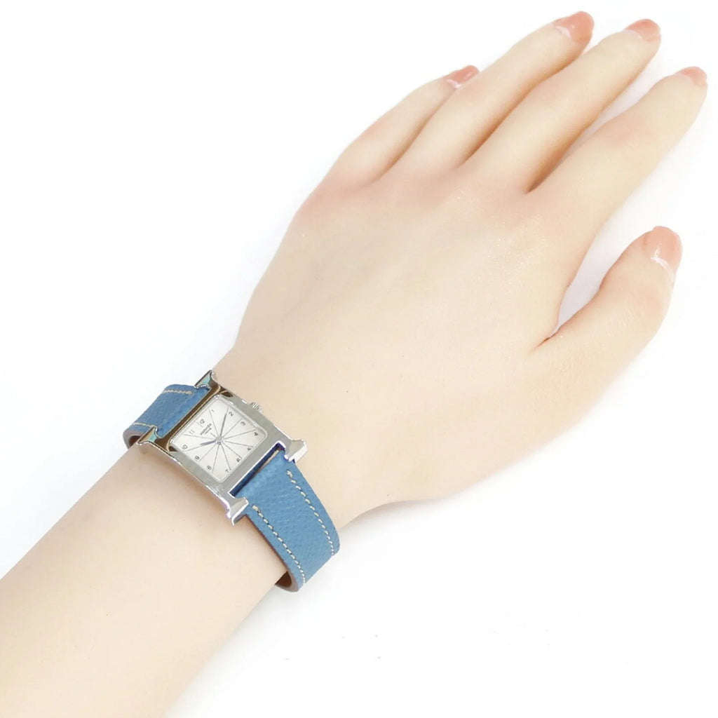Pre-Owned Hermes H Watch Stainless Steel HH1.210 Quartz Ladies HERMES (Good)