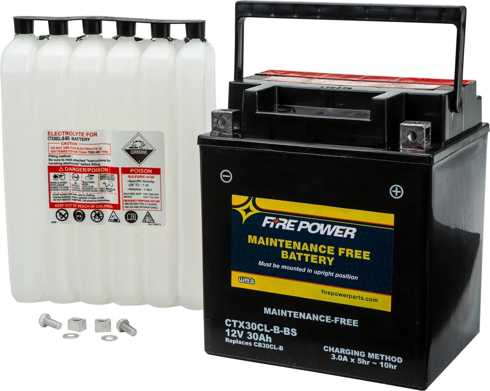 Fire Power Maintenance Free Battery CTX30CL-B-BS Compatible With Sea-Doo RXT-X 255 2008-2009