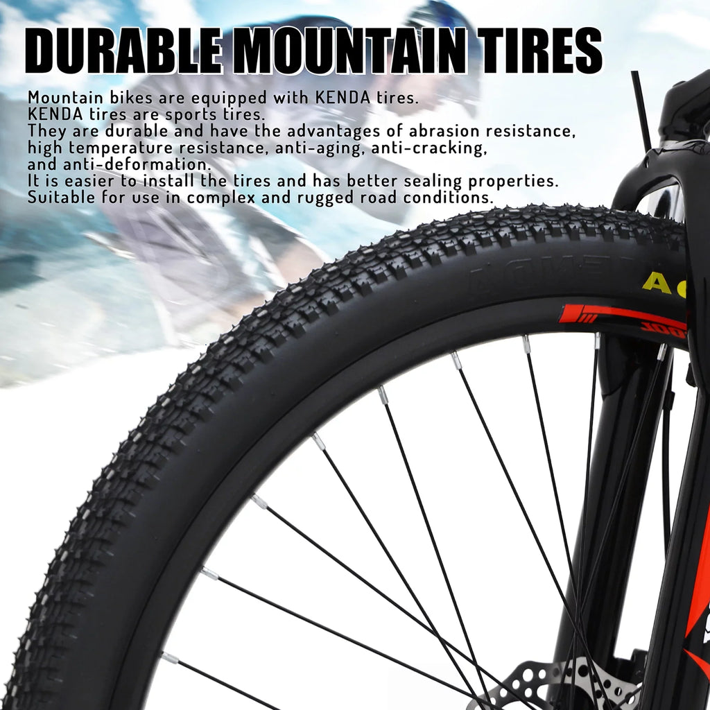 Mountain Bike 21 Speed 26 Inches Dual Suspension Folding Bike Dual Disc Brake MTB Bicycle, Black, BK2231YZ