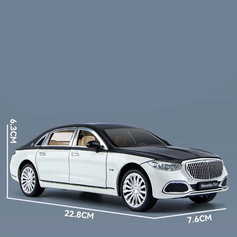 Sound & Light Alloy Metal 1/24 Car Model Gift Collection For Benz Maybach S680