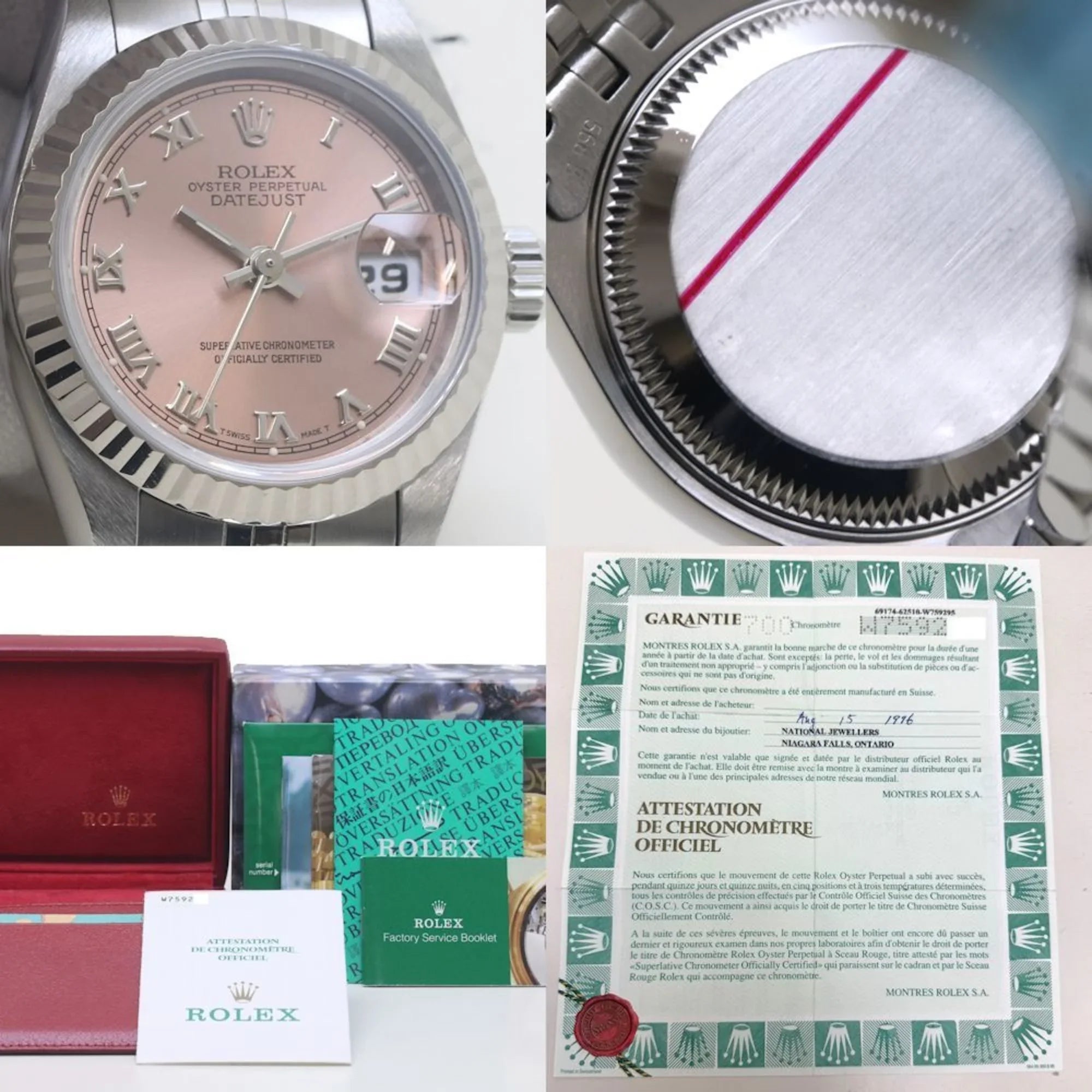 Pre-Owned ROLEX Rolex Datejust 69174 K18WG White Gold x Stainless Steel Ladies 39402 Watch (Good)