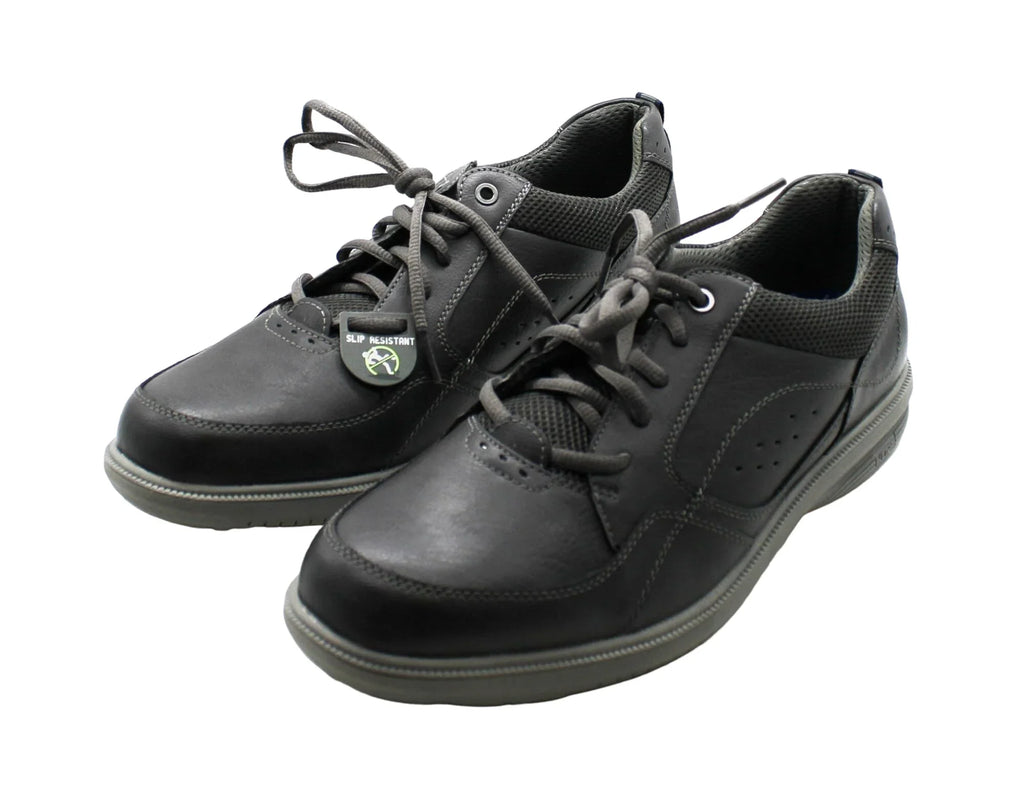 Nunn Bush Men's Kore Walk Medium/Wide/X-Wide Moc Toe Oxford Shoes (Charcoal)