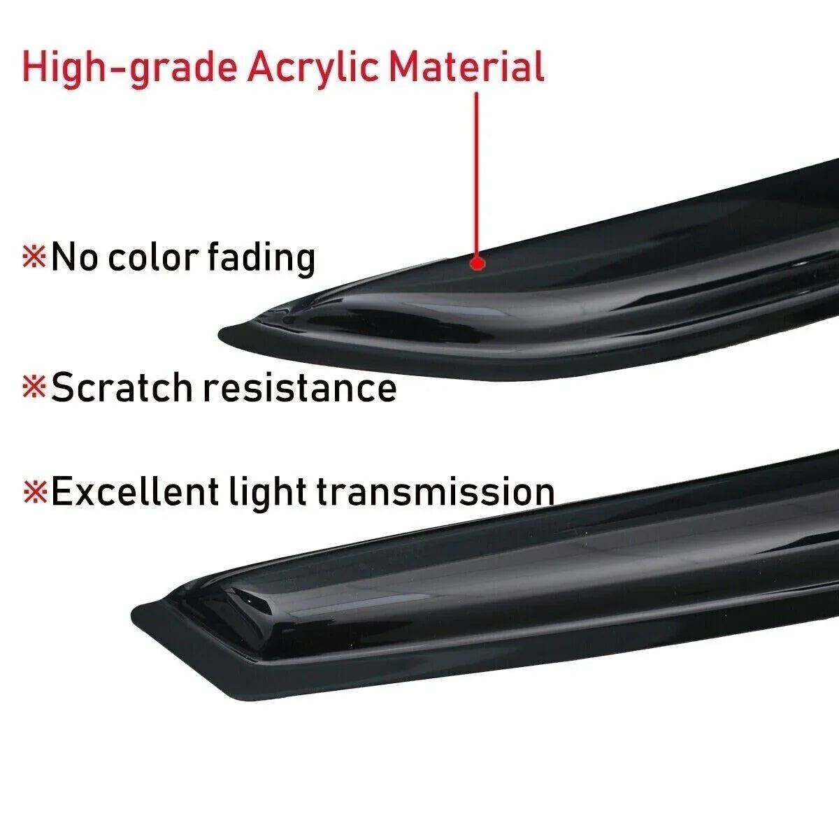 Smoke Window Sun Vent Visor Rain Guards Deflectors for Hyundai Kona 2018-2023