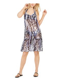 Leopard-Print Ruffle Cover-Up