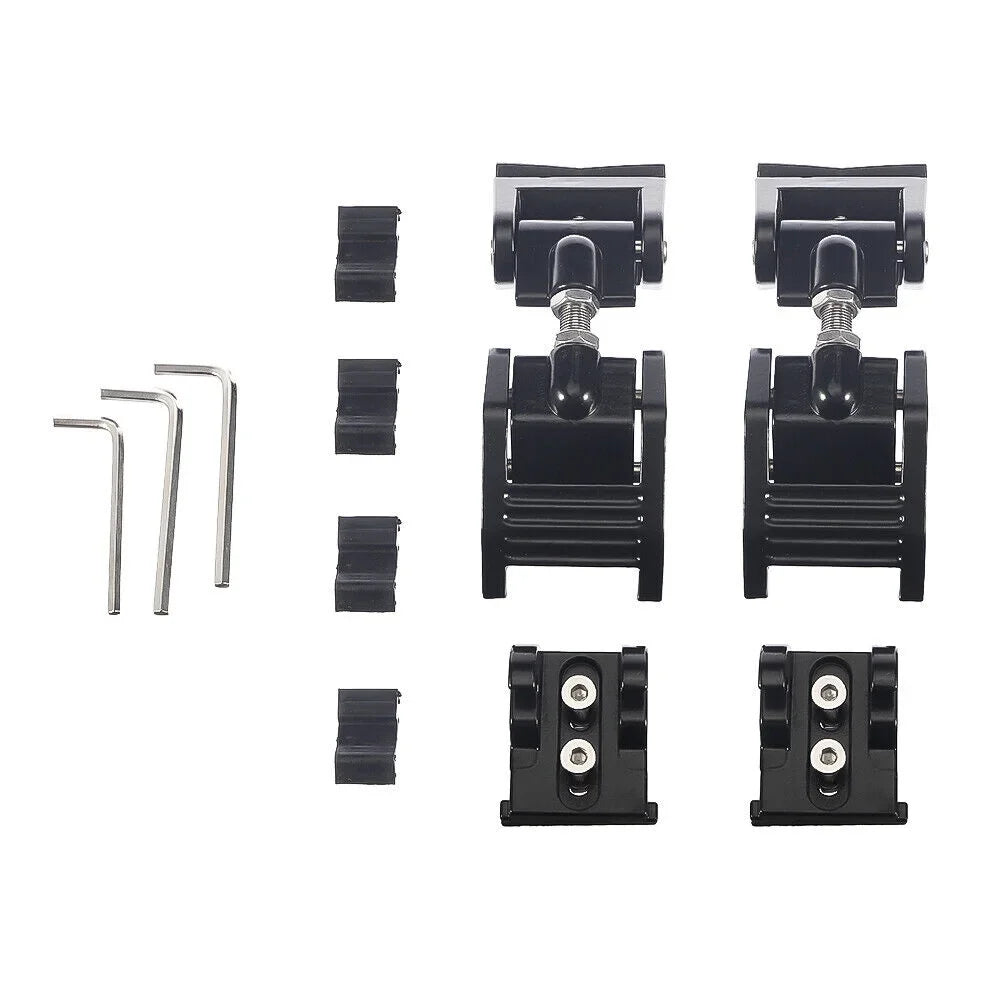 Jahy2Tech Set of 2 Black Front Hood Latch Lock Catch for Jeep Wrangler JK 07-18 - Increased Vehicle Protection