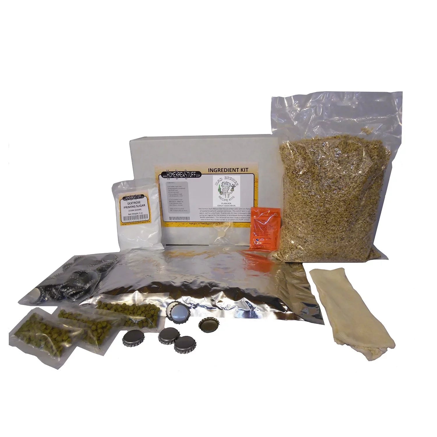 Homebrewstuff Oatmeal Stout Ale Extract Beer Brewing recipe Homebrew kit Malt hops & grains