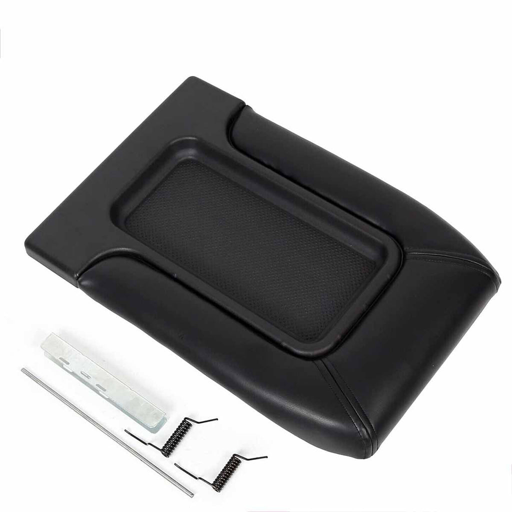 Center Console Black Fit For 1999-2007 Silverado Sierra 1500 2500 19127364 Lid Armrest Latch
