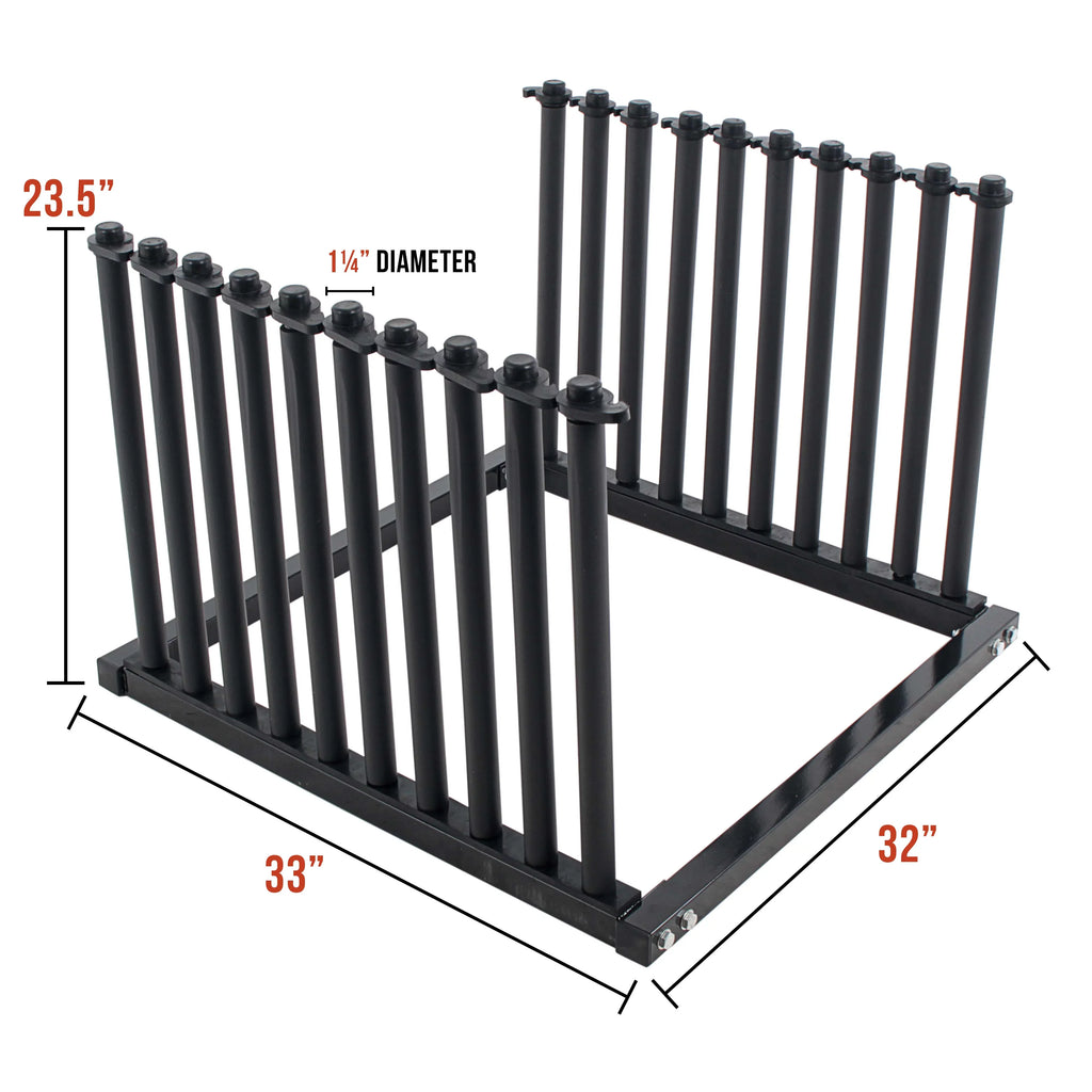 TCP Global 9-Lite Truck Bed Windshield Rack - Mobile 9 Slot Auto Glass Cargo Protection Management Rack - Safety Rubber Foam Pads, Mast Locks - Replacement Windshield Window Holder