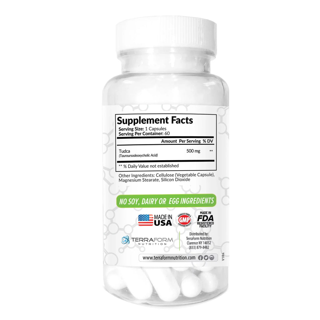 (3 Pack) TUDCA (Tauroursodeoxycholic Acid) - 500mg - 180 Capsules - Help Supports Liver Health