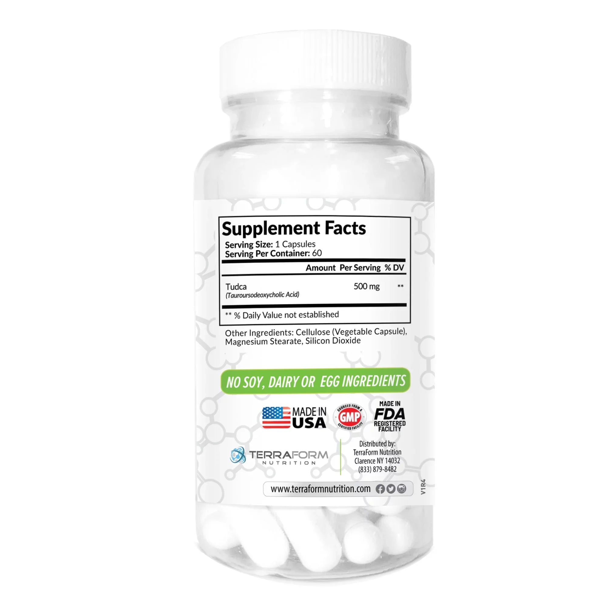 (3 Pack) TUDCA (Tauroursodeoxycholic Acid) - 500mg - 180 Capsules - Help Supports Liver Health