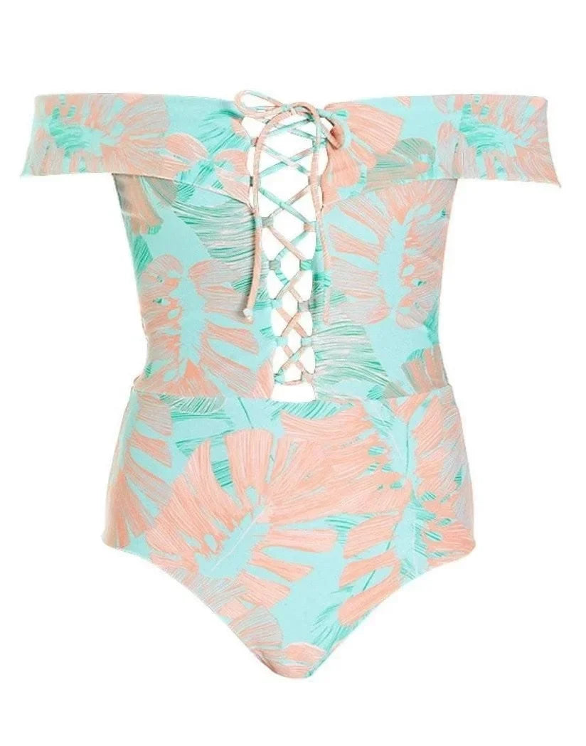 L*Space BUNGALOW PALM Anja One Piece Swimsuit, US 4
