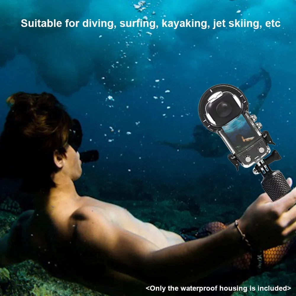 Radirus Panoramic Sports Camera Dive Case, Liquid Housing, Diving Protective Cover, Liquid 50M, Silicone Lens Cover