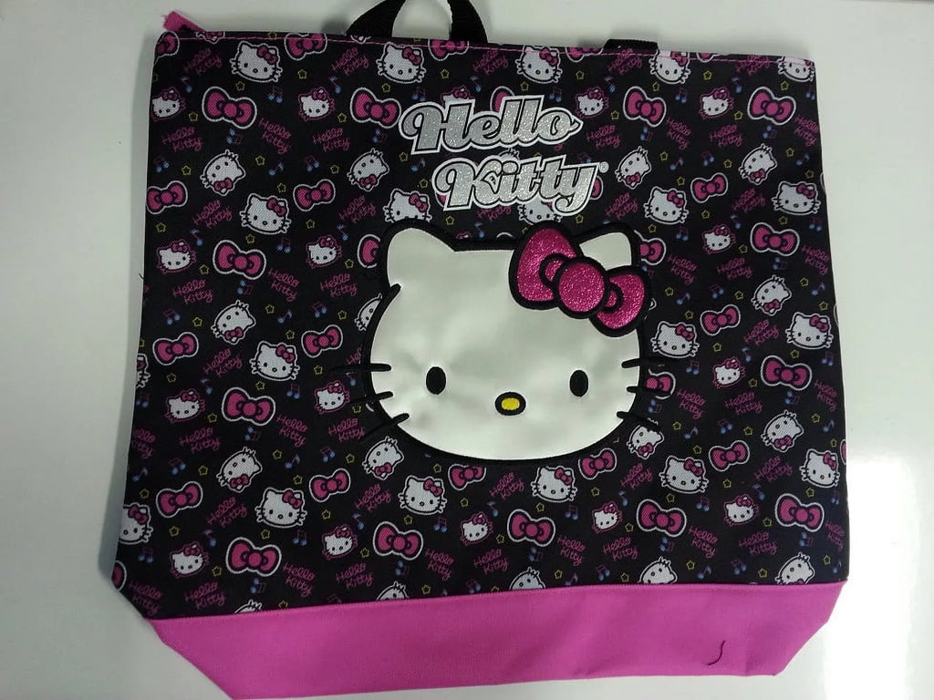 Tote Bag - Hello Kitty - Pink Bow Black New 821309