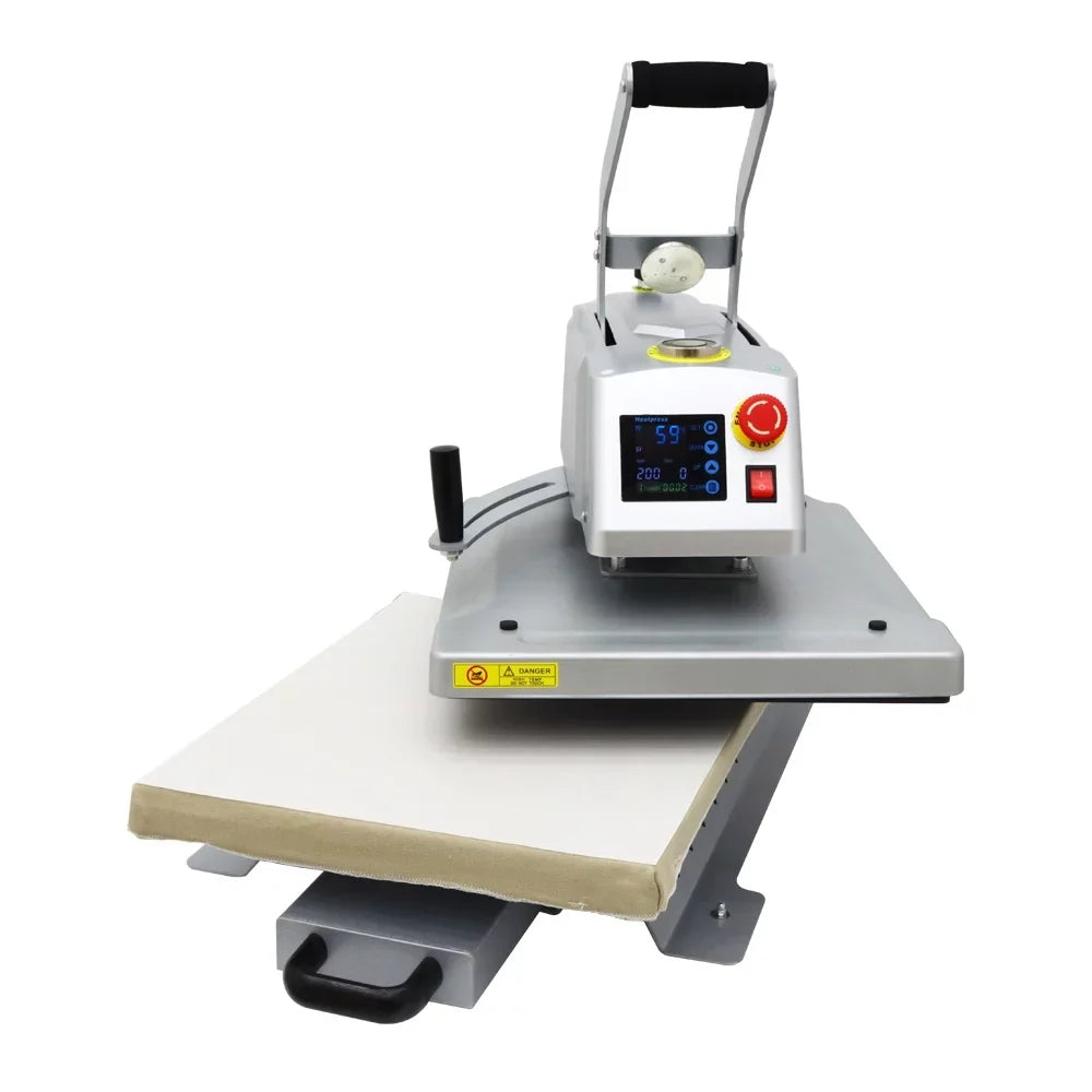 INTBUYING 16x20in Semi-Auto Heat Press Machine Magnetic Heat Sublimation Transfer T-Shirt Printing