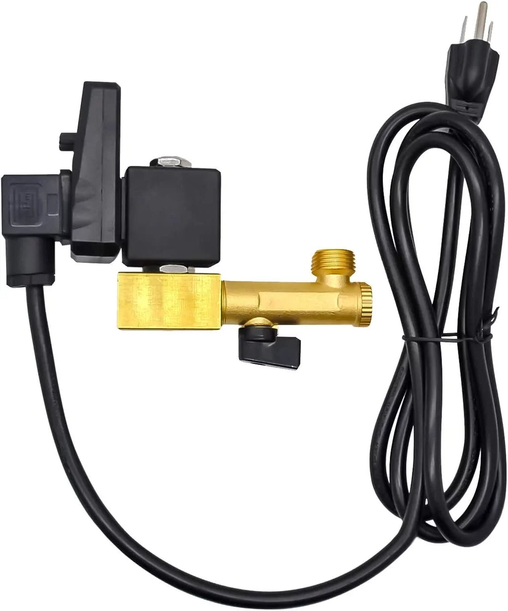 Automatic Timed Fluid Tank, Briidea Electronic Air Tank Fluid 2-way Direct-acting Moisture Drain Valve 1/2" AC 110V for Air Compression