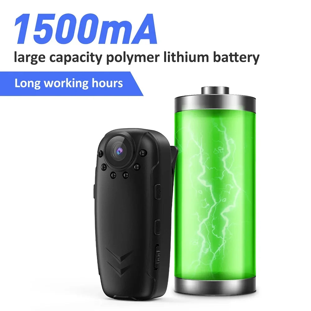 Portable Mini Camera Law Enforcement Digital Video Recorder Body Camera With Wide Angle Infrared Night Motion Detection Function