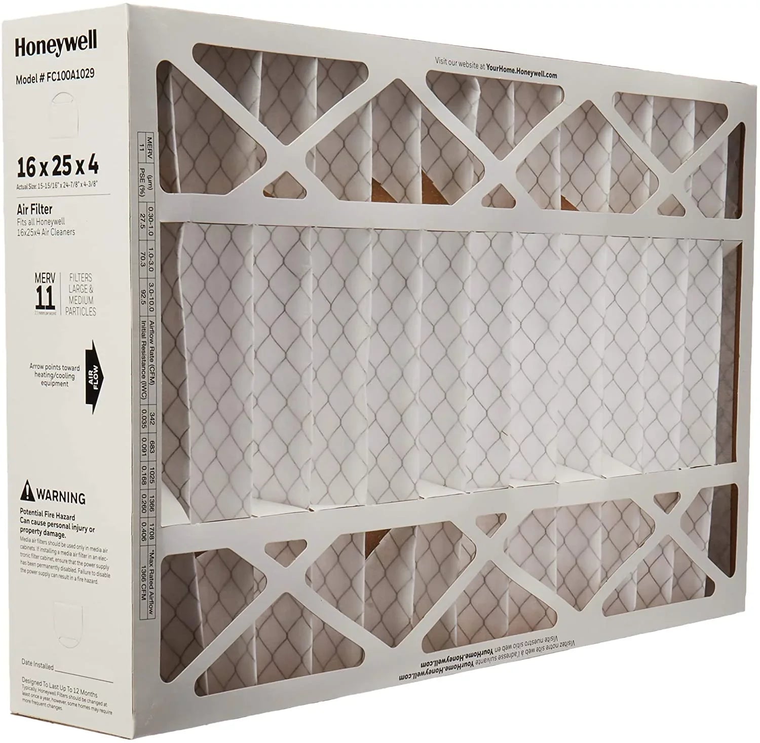 Honeywell Replacement Media - FC100A1029- 16x25 - 2-Pack