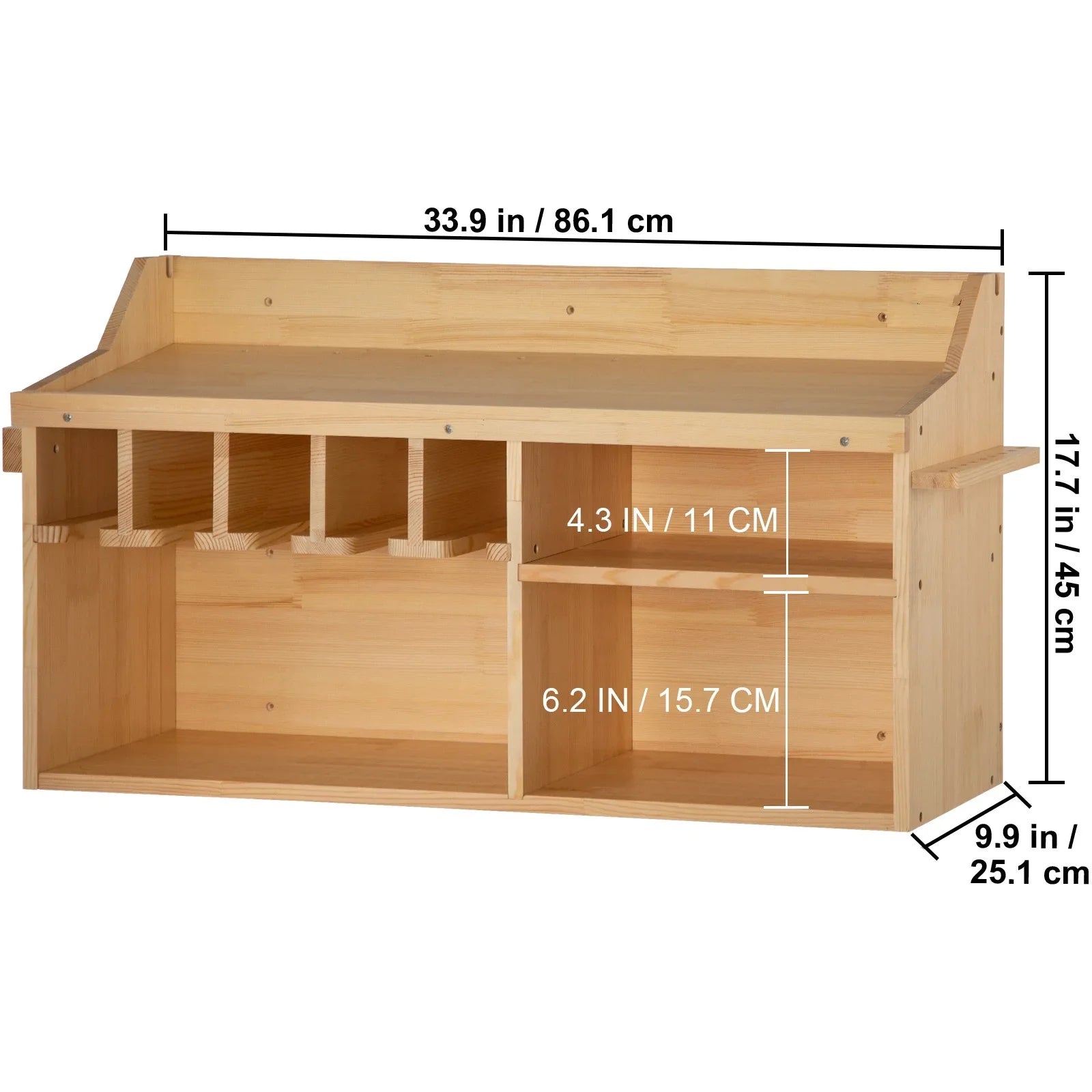 BENTISM Power Tool Organizer Drill Wall Tool Holder 5 Slots 4-shelf Wall Mounted