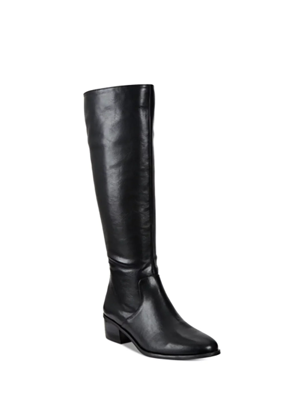BAR III Womens Black Stretch Gore Studded Padded Vayla Round Toe Block Heel Zip-Up Riding Boot 9.5 M