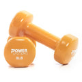 6 lbs Deluxe Vinyl Coated Dumbbell, Gray - Set of 2