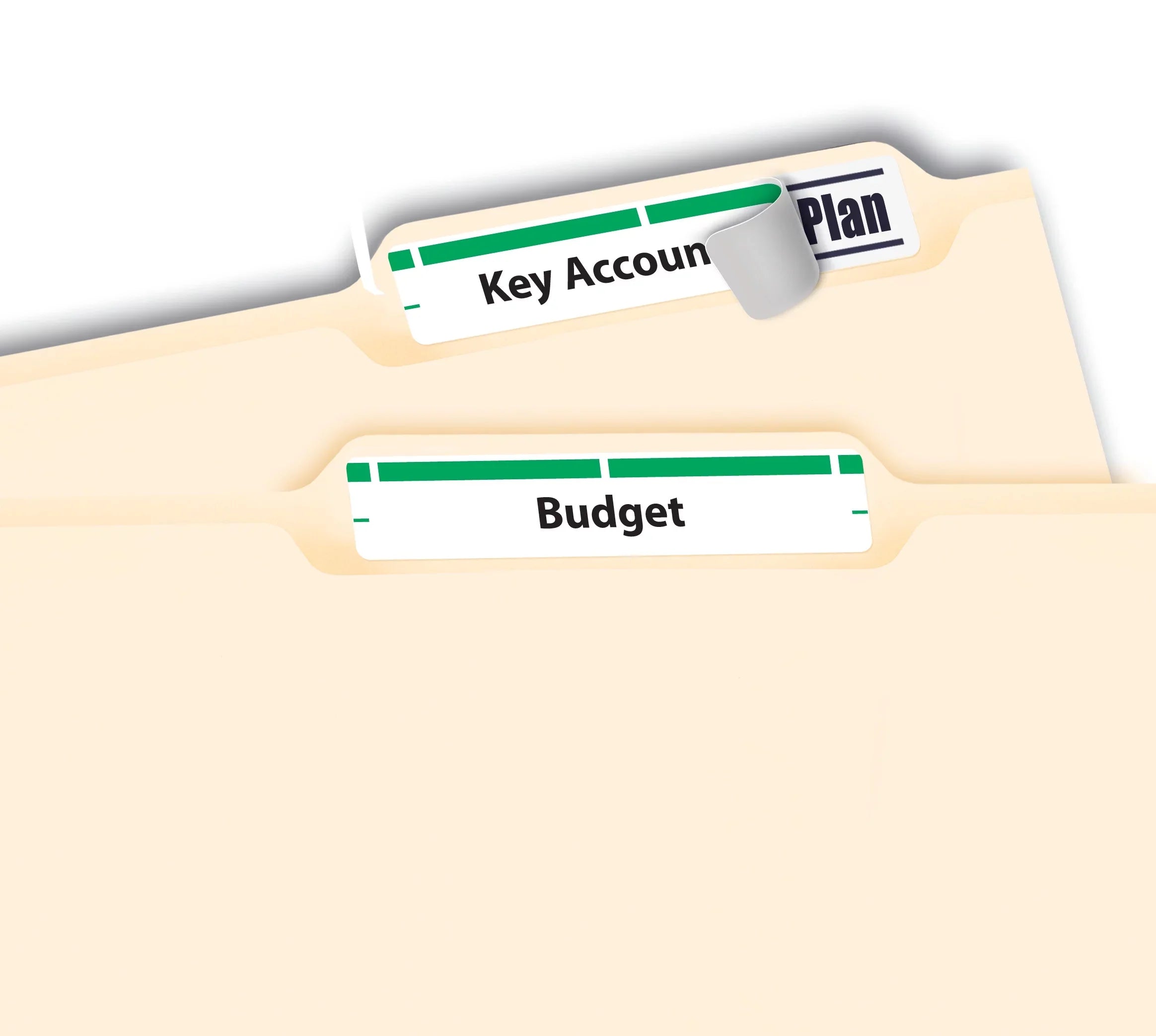 Avery TrueBlock File Folder Labels, Sure Feed Technology, Permanent Adhesive, Green, 2/3" x 3-7/16", 1,500 Labels (5866)