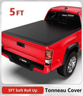 TIPTOP Soft Roll-Up Tonneau Cover Truck Bed For 2016-2023 Toyota Tacoma 5-ft Bed (60.5") | TP1 |For Models With or Without The Deck Rail System|