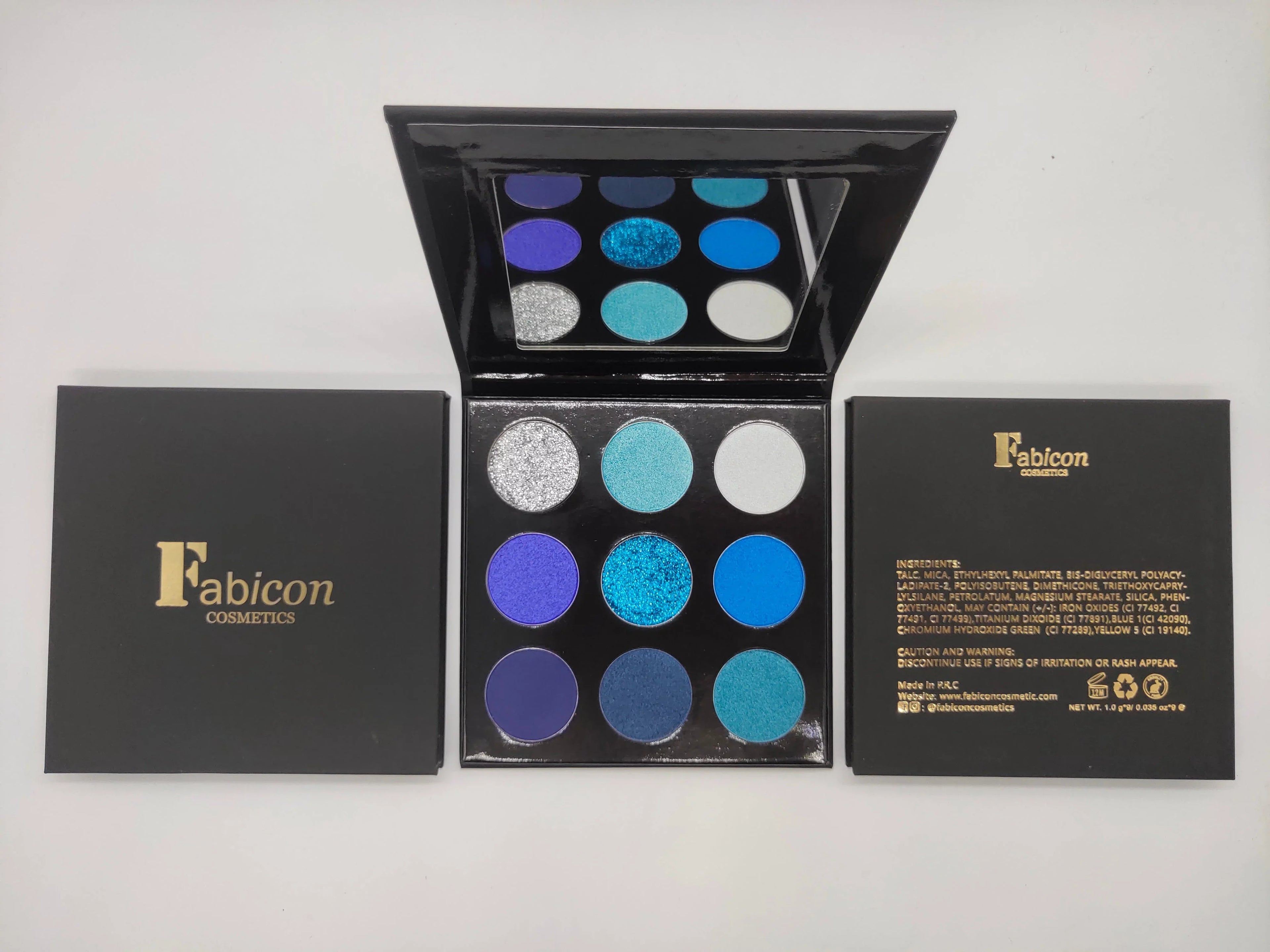 Fab Icon Expert Wear 9 Colors Blue Moon Eyeshadow Palette