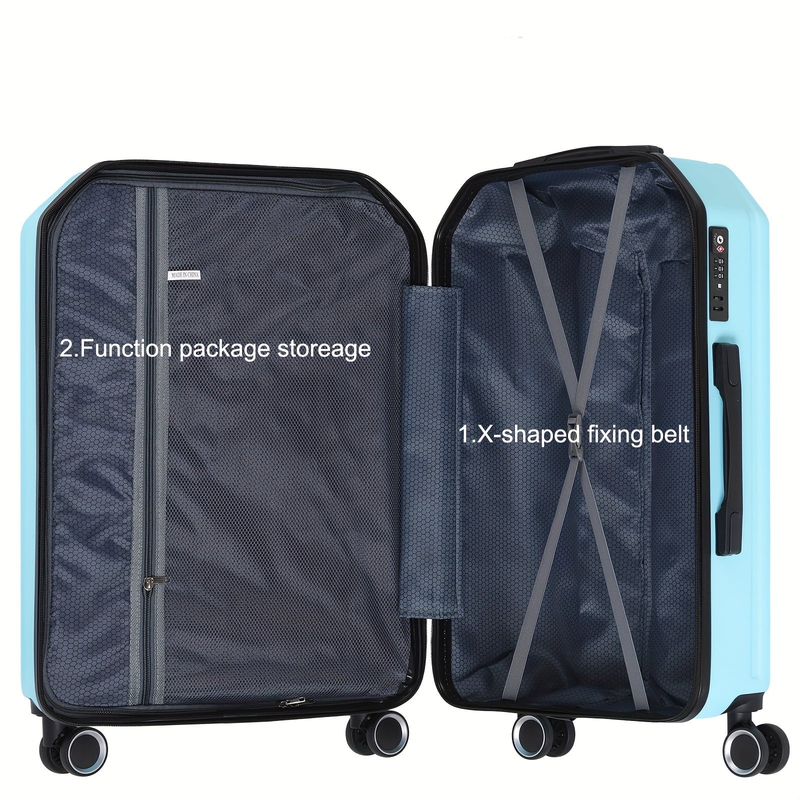 Travelhouse Hardshell Luggage 3-Piece Set: Suitcases with Spinner Wheels and TSA Lock in 20in, 24in, and 28in – Designed for Women