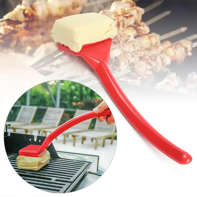 Grill Brush BBQ Cleaning Brush For Outdoor Kitchen Clean Tools Accessories BBQ Replaceable Scraper Cleaning Head Barbecue Cleaner Bristle Free Scraper