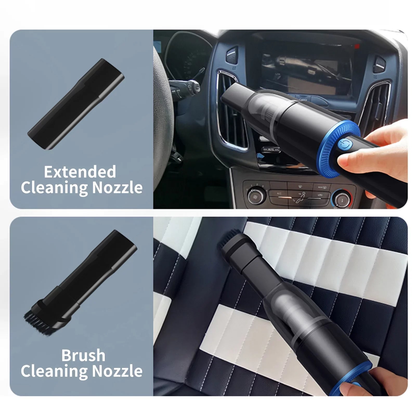 Anself 10000Pa Car Cleaner Portable Handheld USB Cleaner 120W Strong Suction Cleaner for Pet Hair Dust Gravel Cleaning Home Office