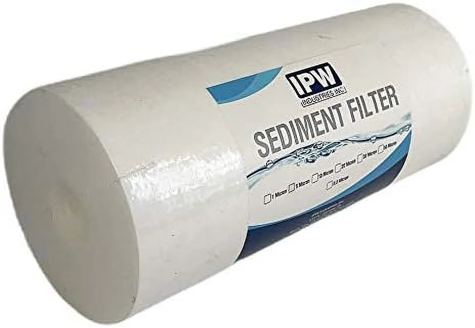 Whole House Sediment Fluid Filter - 20 Micron Sediment Filter - Full Flow Filter Compatible With Pelican And Other 10" X 45" Filtration Systems (6 Pack Of Filters)