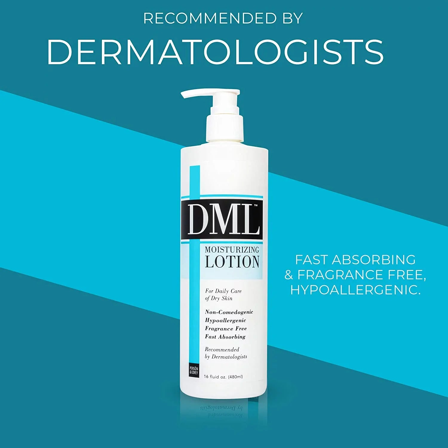 Moisturizer DML, 16 Oz. Pump Bottle Unscented Lotion