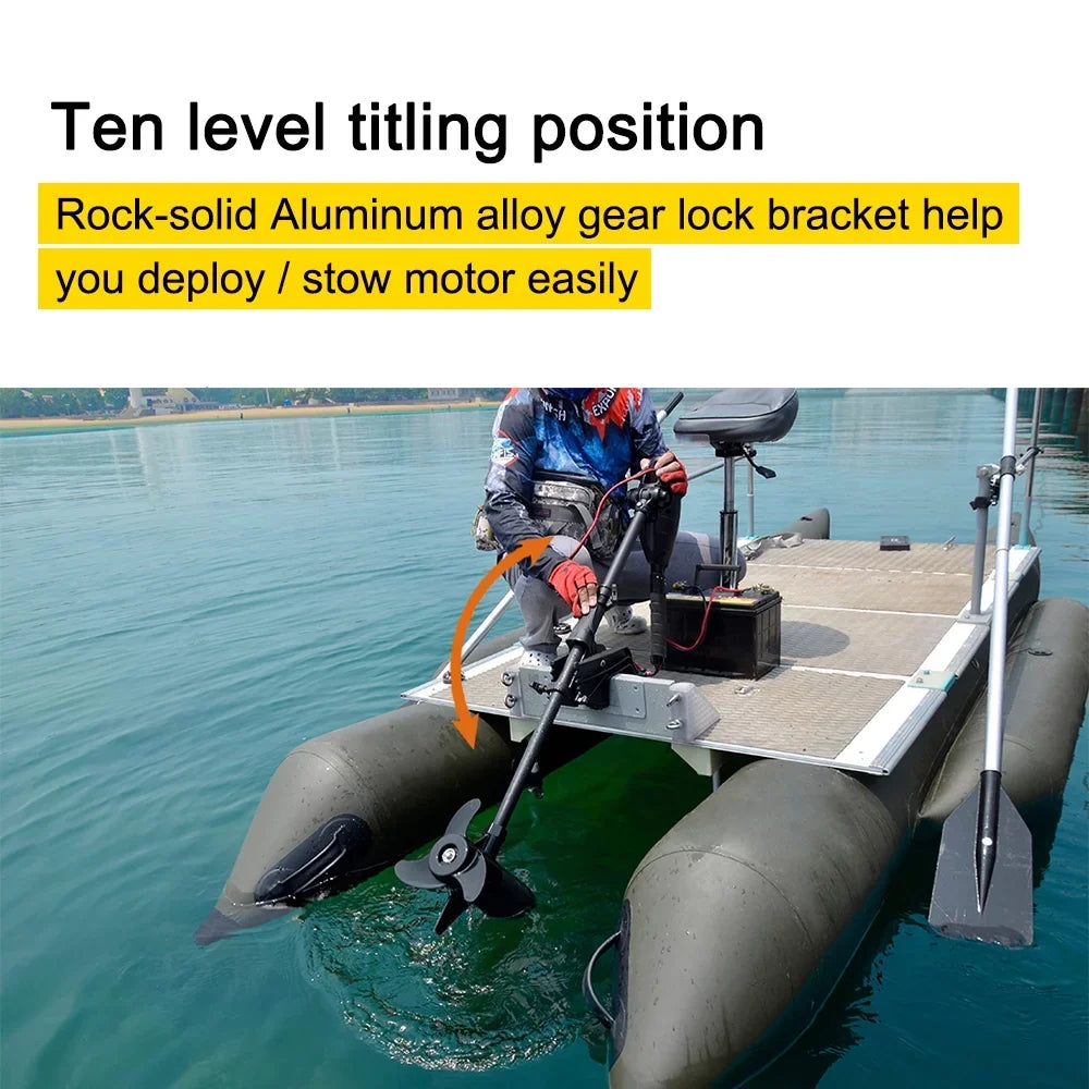 AQUOS Haswing Osapian Black 12V 55LBS 36inch Shaft Transom Mount Trolling Motor