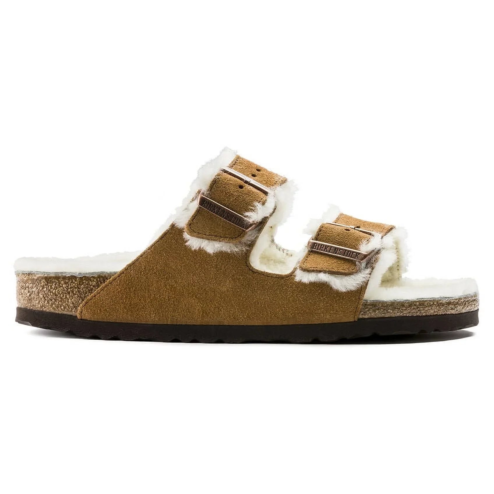 BIRKENSTOCK Unisex Arizona Shearling Mink Suede/Natural Shearling - 1001128