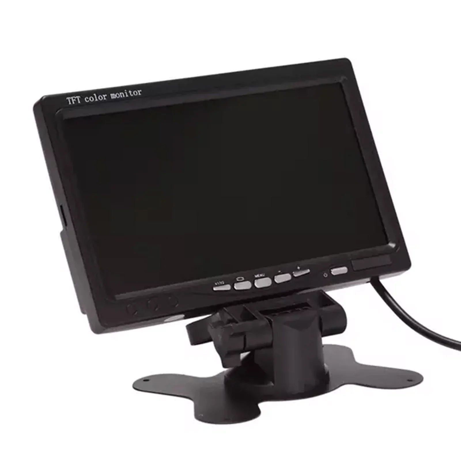 Aibecy 7 Inch HD Monitor Display Display TFT Car Monitor Monitor HD 1024x600 Display AV Input Built-in Speaker For Trucks Bus RV Trailer Reverse Rear View Backup Camera