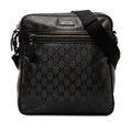 Pre-Owned Authenticated Gucci GG Imprime Crossbody Bag Coated Canvas Fabric Black Unisex (Good)