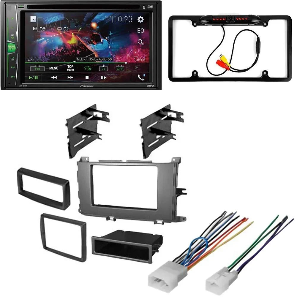 KIT4960 Bundle for 2011-2014 Toyota Sienna Van W/ Pioneer AVH-241EX Double DIN Car Stereo with Bluetooth/Backup Camera/Installation Kit/in-Dash DVD/CD AM/FM 6.2" Display Digital Media Receiver