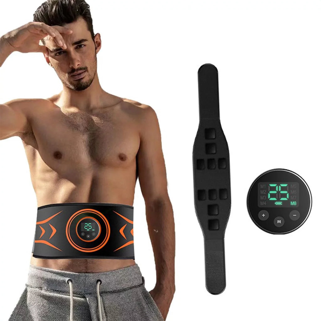 Dcenta Electric Massaging Slimming Belt Abdominal Toning Belt Trainer Abs Fitness Workout Equipment for Abdomen