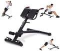 X Factor Adjustable Ab Back Core Strength Exercise Fitness Hyper Extension Roman Chair Exercise Bench Abdominal Strength Training Workout Home Gym