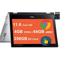 Spin 311 Chromebook 11 Premium 2-in-1 Portable computer 11.6 Inch HD IPS Display MediaTek Octa-Core MT8183C Processor 4GB DDR4 64GB eMMC + 256GB SD Card USB-C WiFi5 ChromeOS Silver + 32GB MicroSD Card