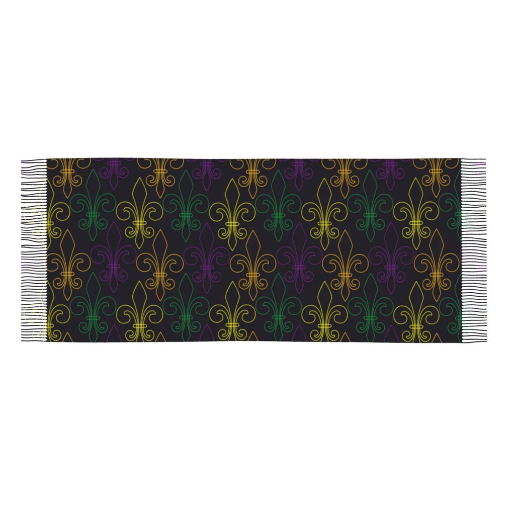 Bingfone Soft Cashmere Feel Scarf For Women Elegant Art Print Winter Warm Scarves Large Shawl Wrap Gifts- Mardi Gras Carnival