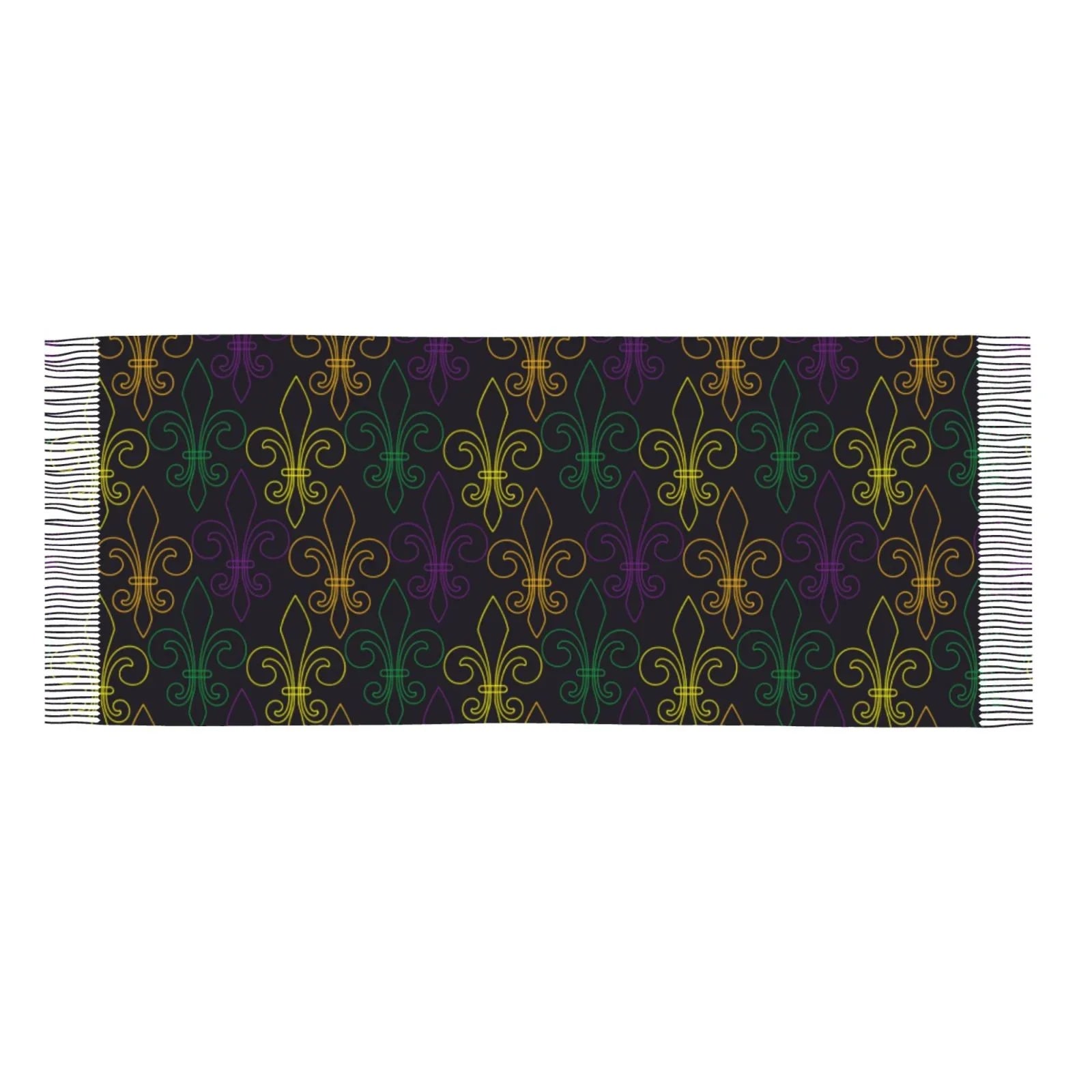 Bingfone Soft Cashmere Feel Scarf For Women Elegant Art Print Winter Warm Scarves Large Shawl Wrap Gifts- Mardi Gras Carnival