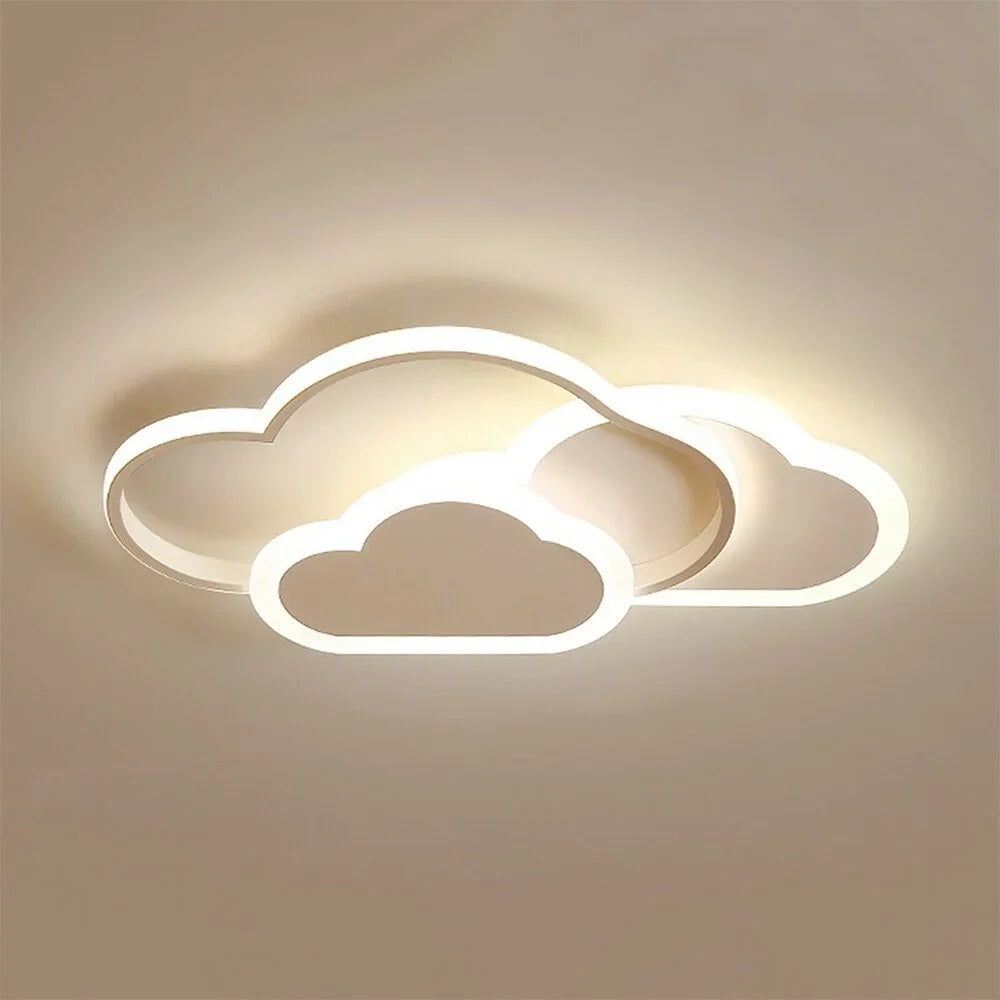 Modern Clouds LED Ceiling Light Fixture Chandelier Lamp Kids Bedroom - 20" x 2.4"
