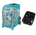 Zuca 18" Sport Bag - Llama Rama with 1 Large and 2 Mini Utility Pouches (Turquoise Frame)