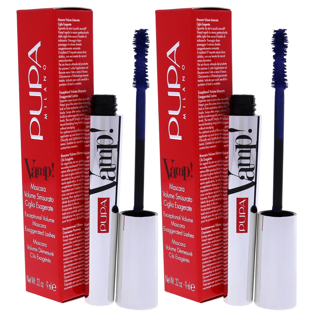 Pupa Milano Vamp! Mascara - 300 Deep Night - Pack of 2 , 0.32 oz Mascara