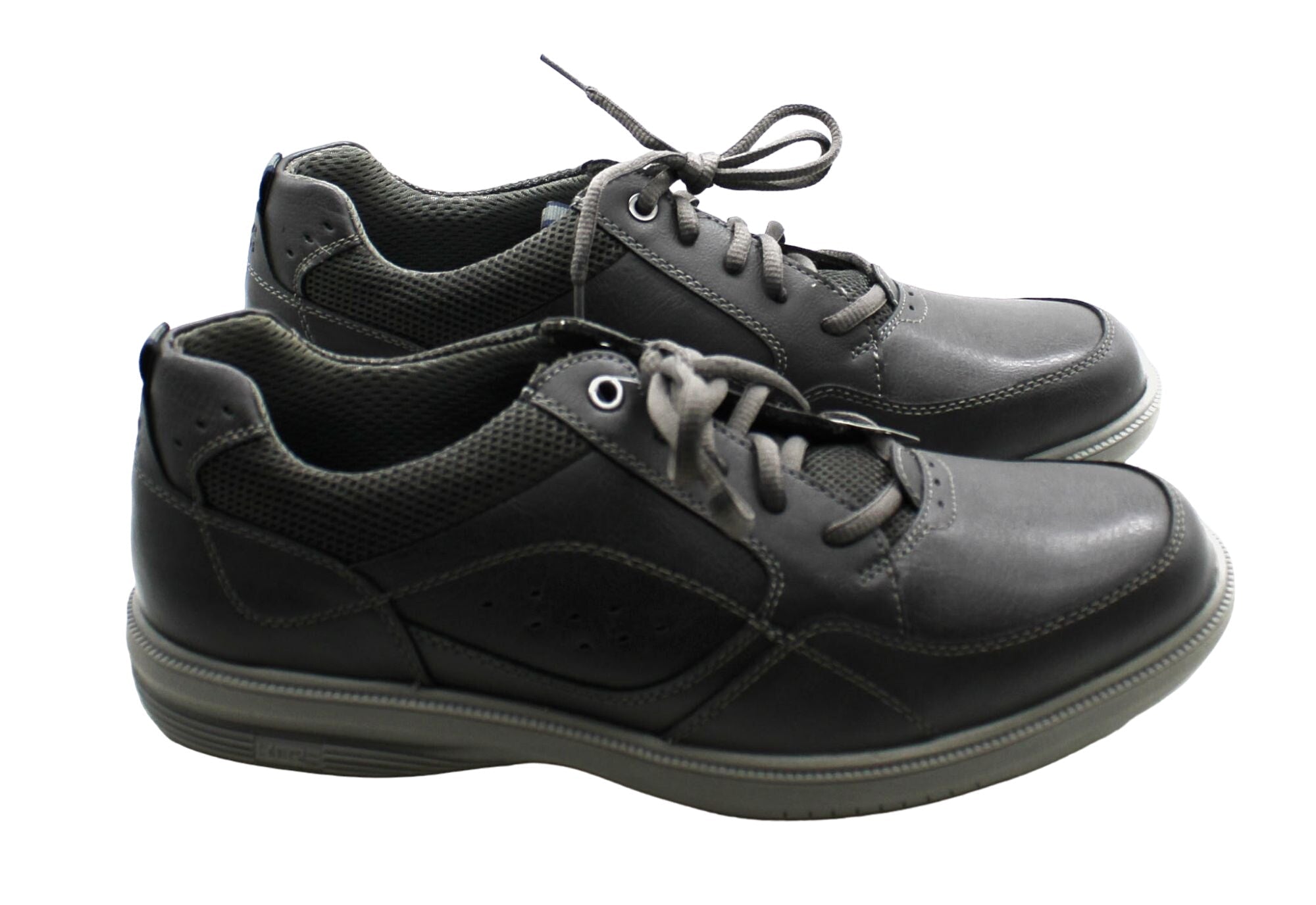 Nunn Bush Men's Kore Walk Medium/Wide/X-Wide Moc Toe Oxford Shoes (Charcoal)