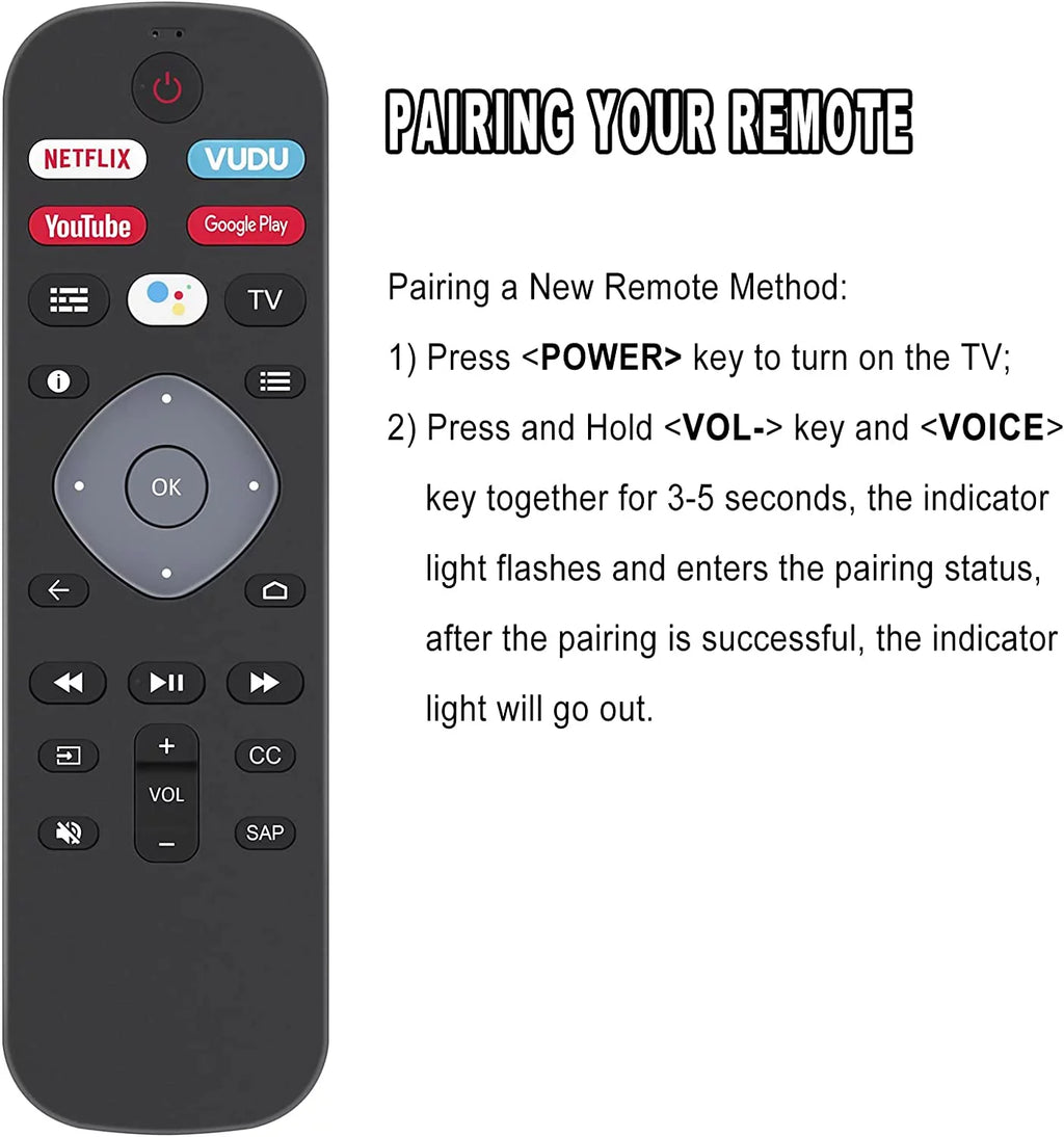 New URMT26RST004 Voice Remote Control Replacement for Philips 5704 Series 5604 Series 5766 Series 5806 Series 5000