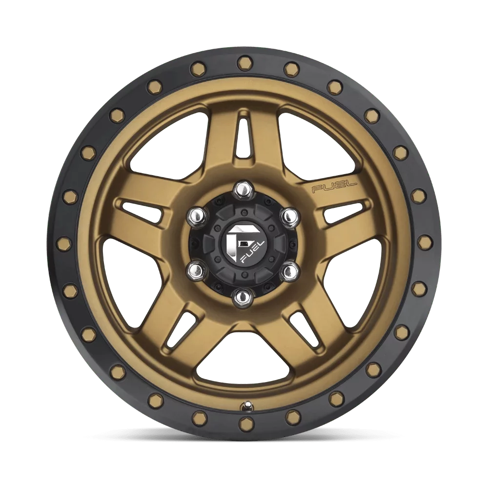 Fuel D583 Anza 20X9 6X135 1Et 110.1Cb Matte Bronze Black Bead Ring Wheel